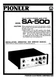 Pioneer SA-500 Operating Instructions Manual English
