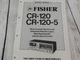 FISHER CR-120 cr-120-5 Stereo Cassette Deck SERVICE MANUAL w/wiring diagram
