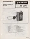 Sanyo M GP9 Stereo Cassette Player Service Manual