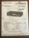 Fisher CA-856R Integrated Stereo Amplifier Original Service Repair Manual