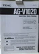 TEAC 100W Audio Video AM-FM Stereo Receiver AG-V1020 Owner's Instruction Manual