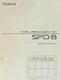 Roland SPD-8 Drum Percussion Pad Electronic Drums Original Owner's Manual Book.