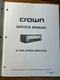 Original CROWN D-150A Power Amplifier Service Manual/Schematics