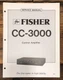 Fisher CC-3000 Amplifier Service Manual *Original*