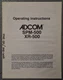 ADCOM SPM-500 XR-500 Operating Instructions Photocopy