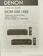 ORIGINAL DENON DCM-560 / 460 STEREO CD PLAYER 43 PAGE OPERATING INSTRUCTIONS