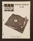 BSR C-186 Record Changer, Turntable.  Service Manual.  1977