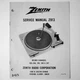 ZENITH &reg; Z913 Models 169-244 -245 -246 -247 Record Changer Service Manual - New