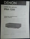 Denon PRA-1200 Pre-Amplifier Owners Manual Original