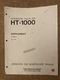 1980 SONY ORIGINAL OPERATION & MAINTENANCE MANUAL MODEL: HT-1000 VINTAGE 