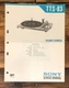 Sony TTS-83 Record Player / Turntable Service Manual *Original*