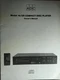 ADC 16/2R CD Player Owners Manual Original