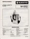 Sanyo M-G55 Stereo Cassette Player Service Manual