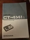 PIONEER CT-4141 CASSETTE TAPE DECK ORIGINAL OPERATING INSTRUCTIONS W SCHEMATIC