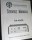 KENWOOD KA-4000 Amplifier Service Manual Original