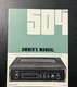 Vintage Original McIntosh C504 Stereo Preamplifier Manual, NEW