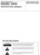 Kenwood Basic-M-1-D Amplifier Owners Instruction Manual