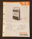 Sony TC-18  Portable Cassette Player Service Manual.  Japan