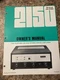 McIntosh MC 2150 Power Amplifier Owner's Manual Loose Read Desc