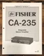 Fisher CA-235 Amplifier Service Manual *Original*