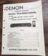 Denon TU-660/660L Tuner Service Manual - Original