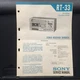 Sony Service Manual for the RT-33 Receiver Tape Deck Radio ~ Original