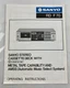 Sanyo RD F70 Stereo Cassette Deck Operating Instructions Manual 1980's