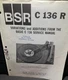 BSR C136R Turntable Service Manual Original