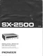 Pioneer SX-2500 Receiver Owners Manual