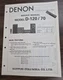 Denon D-120/70 Stereo Component System Service Manual - OEM