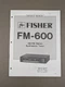 Fisher FM-600 AM/FM Synthesizer Tuner Service Manual D-3281